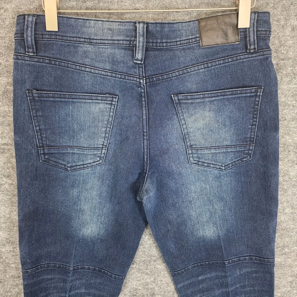 Marc Ecko Cut & Sew Jeans Mens 34x31 Blue Skinny Stretch‎ Denim Pockets Casual